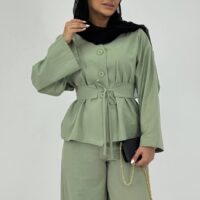 ست شومیز شلوار سه دکمه کد 1030