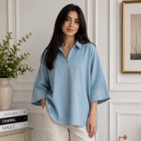 شومیز پشت بلند رنگی کد 5984