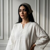 شومیز یقه هفت رنگی کد 6011